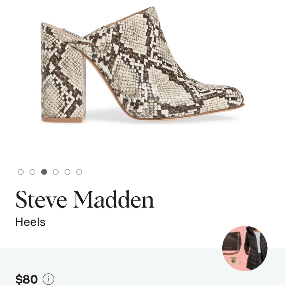 Steve Madden Snake Print Mules